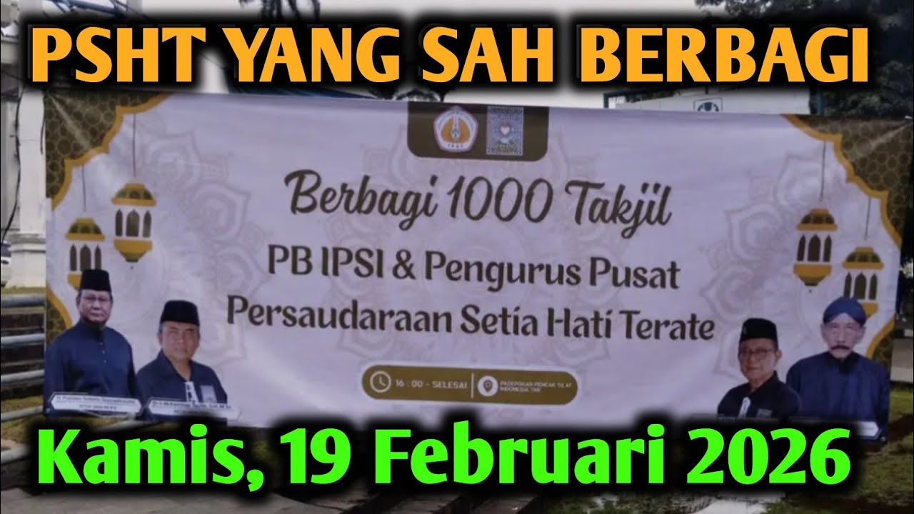 Gemparkan Dunia‼️PB IPSI dan Pengurus Pusat PSHT Berbagi TA'JIL 