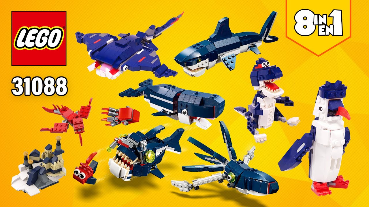 LEGO Creator Deep Sea Creatures Alternate Builds MOC [8in1](31088)[798 pcs] Building Instructions