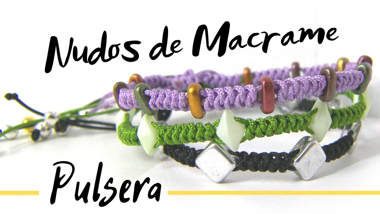 Pulsera con nudos de Macrame y cuentas DUO
