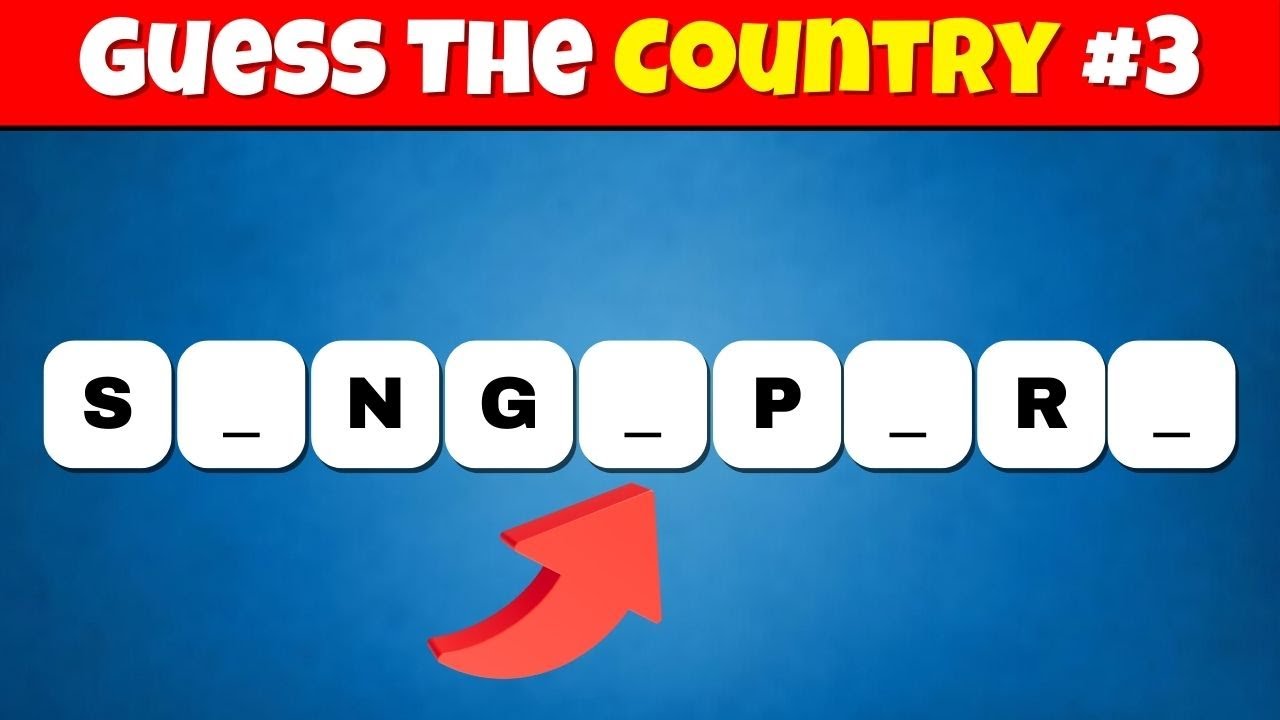 Can You Guess The Country Without Vowels? 🌎 60 Country Quiz | Quiz Bunnies