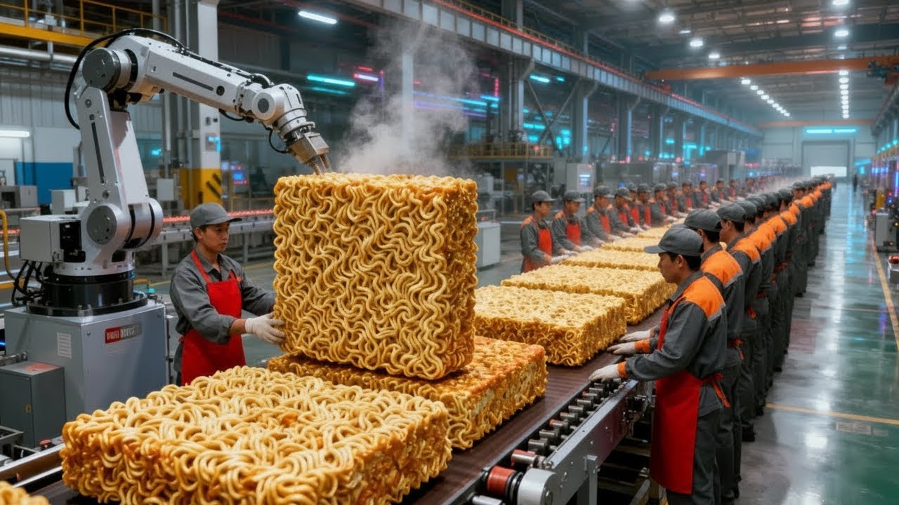 Inside a Modern Instant Noodle Plant: From Wheat Grain to Finished Bowl (Full Process)