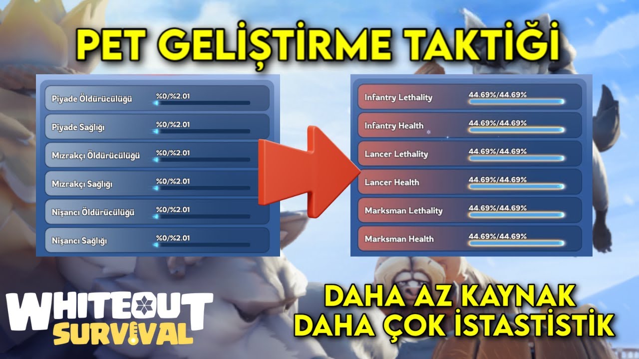 PET GELİŞTİRME TAKTİĞİ - ELMASLARI NEREYE KULLANMALIYIZ ? -WHİTEOUT SURVİVAL