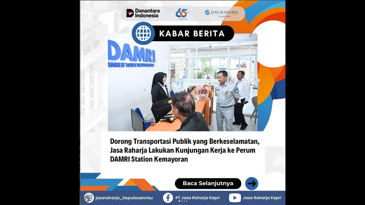 Dorong Transportasi Publik yang Berkeselamatan, Jasa Raharja Lakukan Kunjungan Kerja ke Perum DAMRI