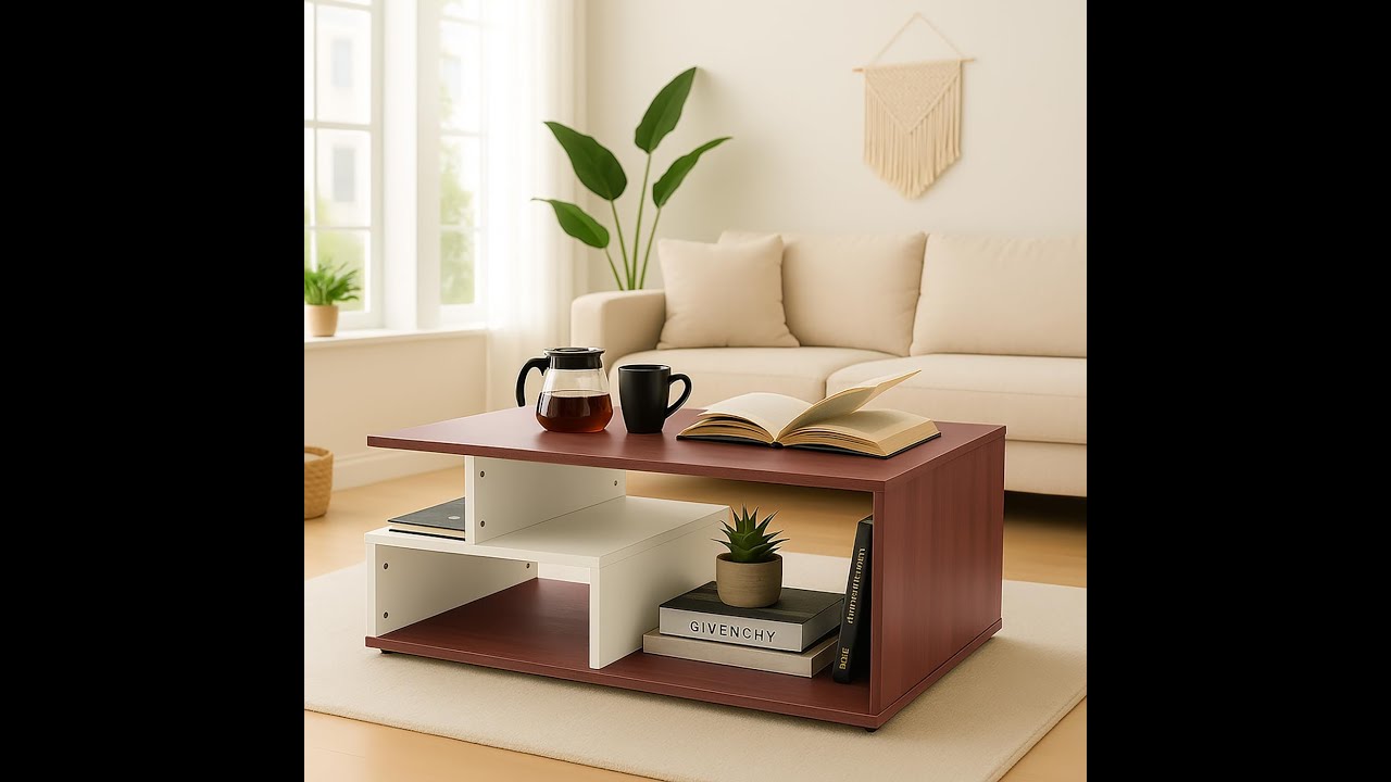 Coffee Table with Storage & Open Rack - Assembly Video