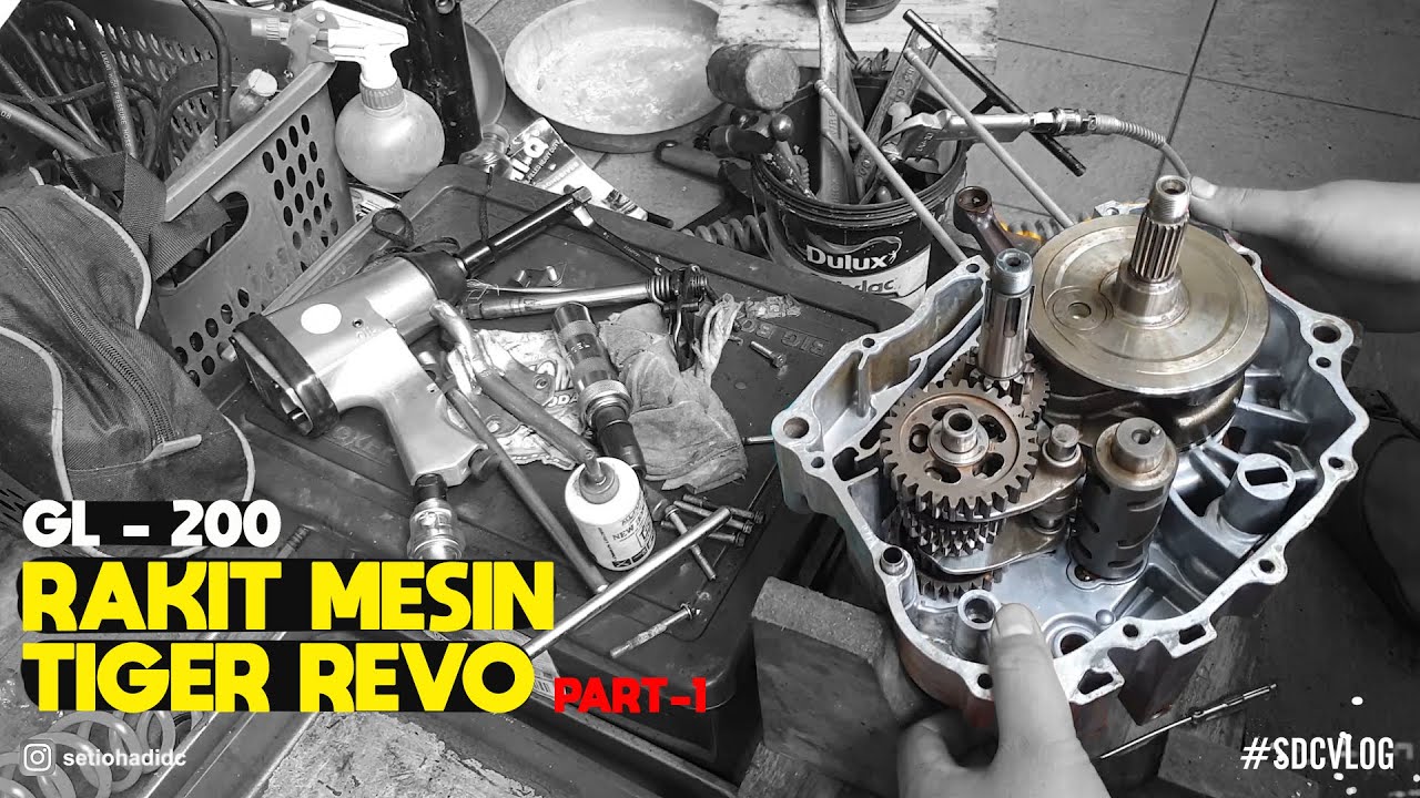 HONDA TIGER REVO 2006 | PERAKITAN MESIN GL-200 part1 [RESTORASI]
