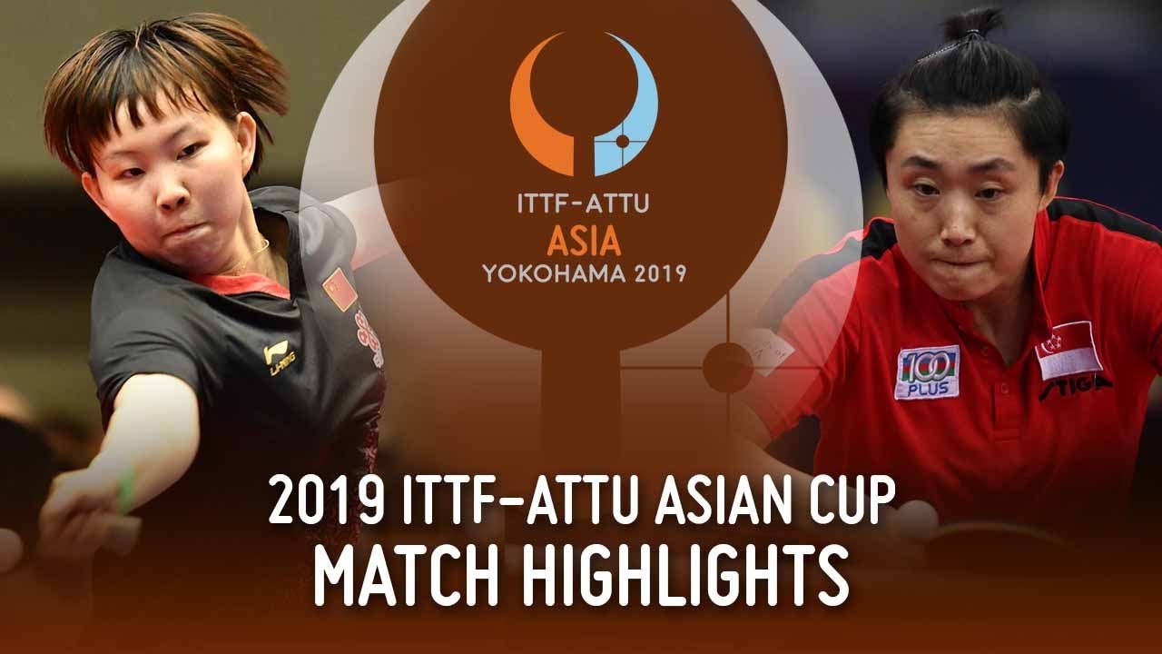 Zhu Yuling vs Feng Tianwei | 2019 ITTF-ATTU Asian Cup (1/2)