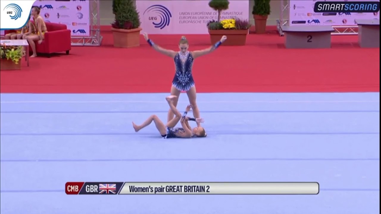 Olivia and Evie, Combined routine European Championships 2017. GOLD
