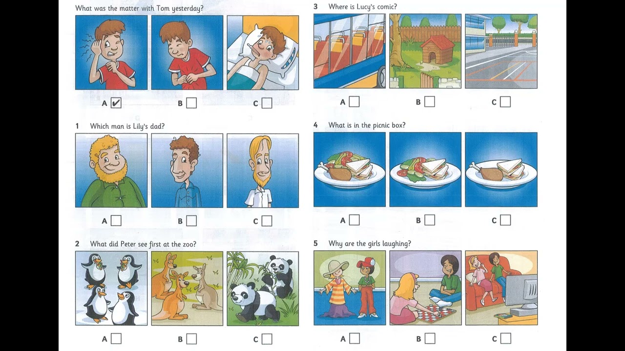 Movers 3 Test 2 Part 4,5
