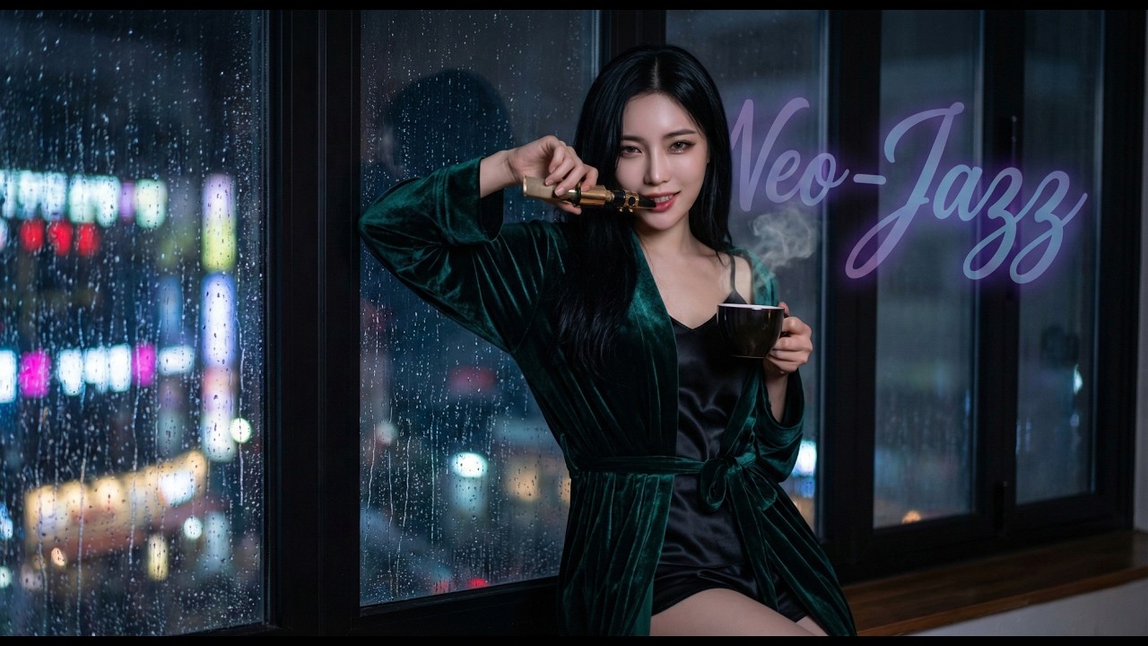 Neo-Jazz Soulful Rain ☔ | Saxophone + Velvet Voice + Coffee (Velvet Echoes)