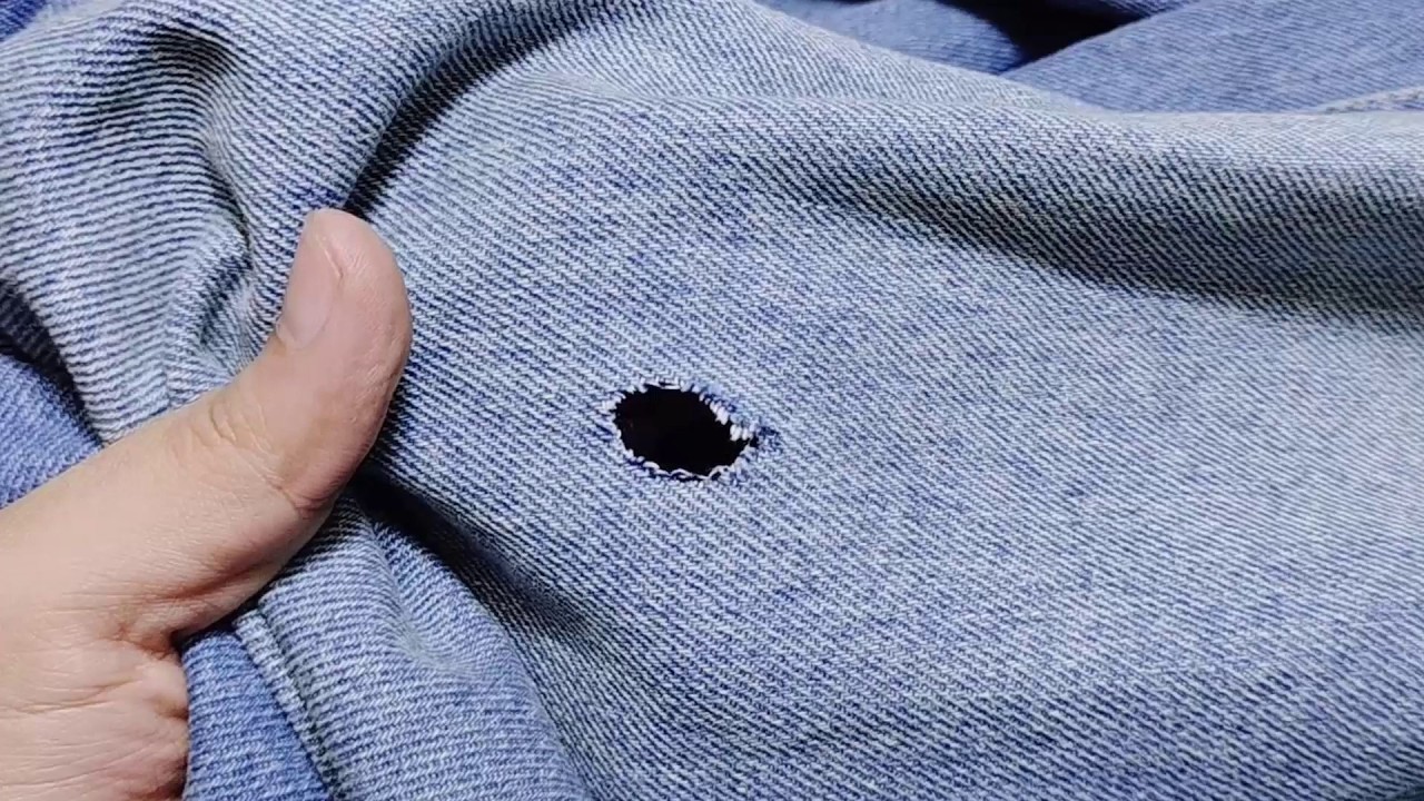 Say goodbye to annoying holes! The magic way to fix a round hole in jeans with a hidden stitch
