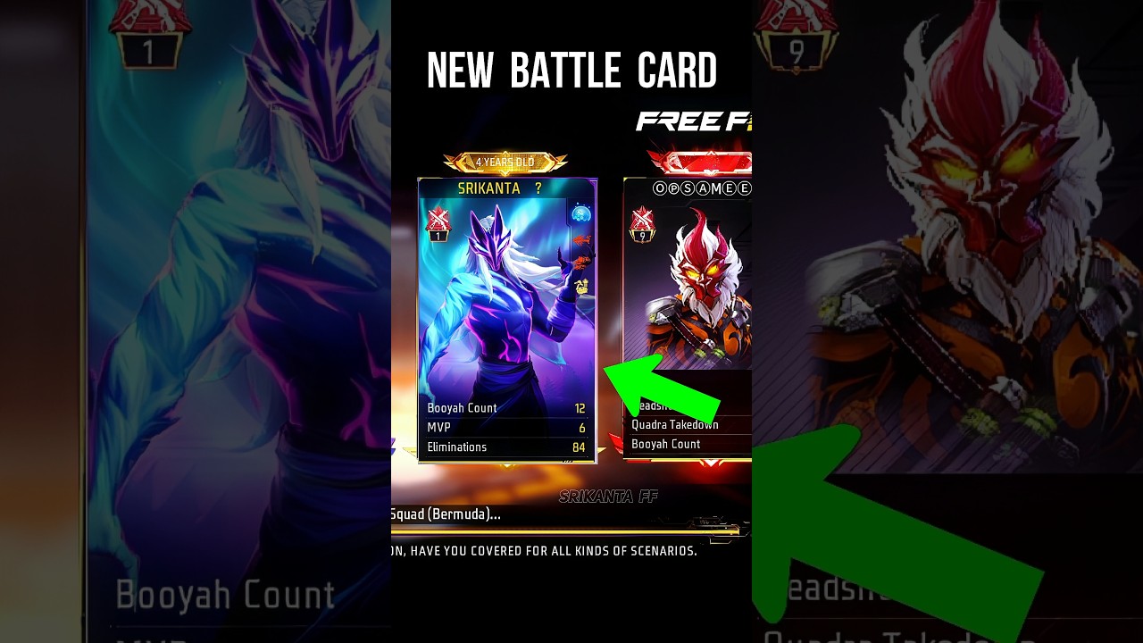 New Battle Card 🔥 Free Fire Aurora Bundle Battle Card #srikantaff
