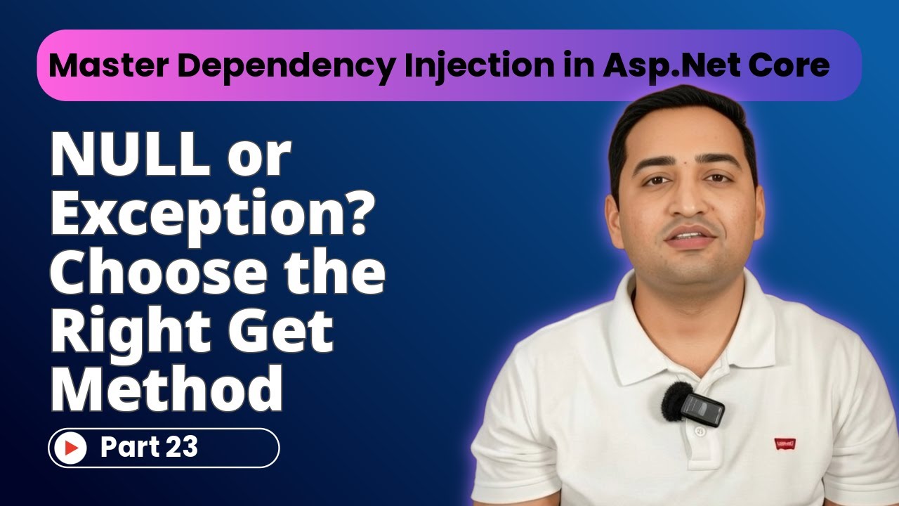 ASP.NET Core GetService vs GetRequiredService | Optional Services #23