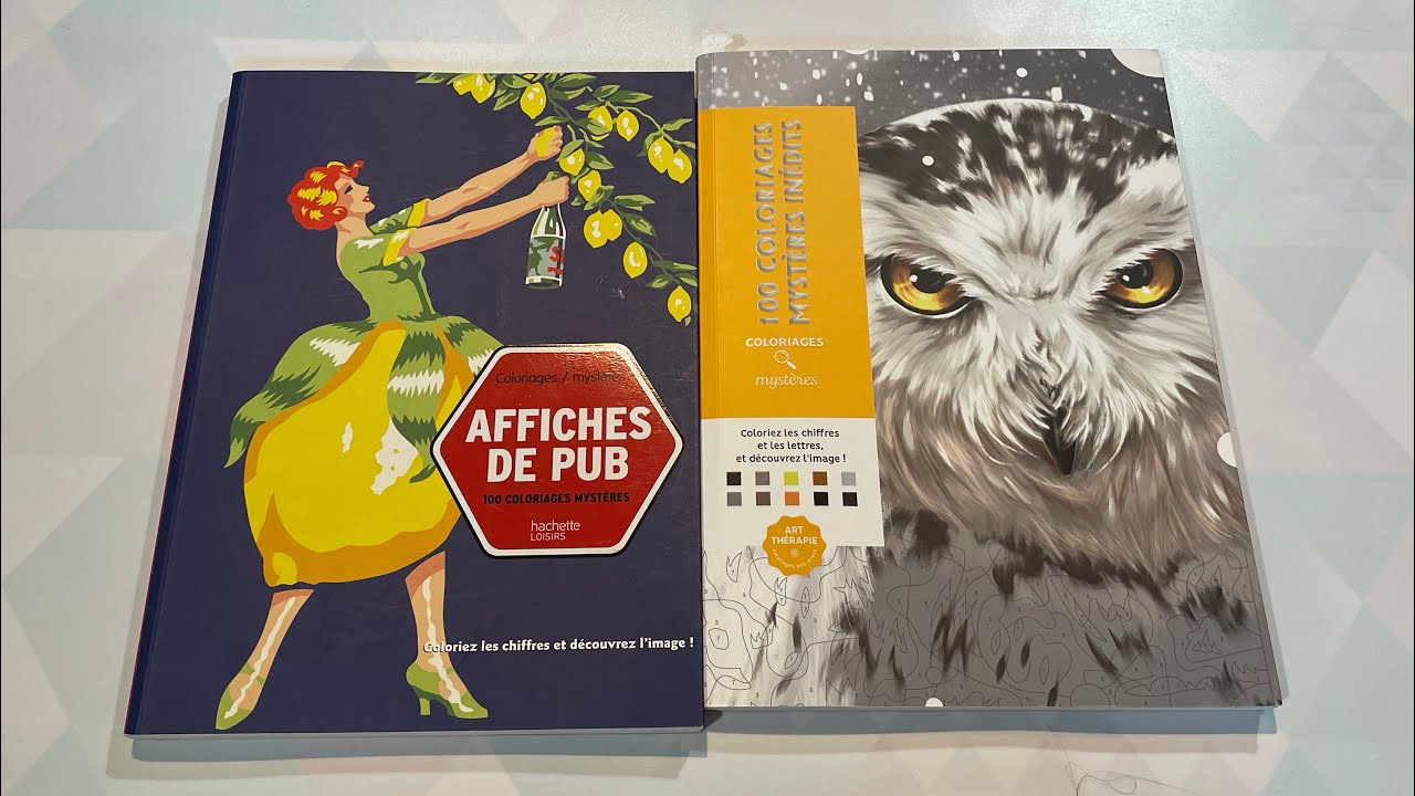 Обзор раскрасок по номерам &laquo;Affiches de pub&raquo; и &laquo;Inedits&raquo; от hachette// Coloriages mysteres