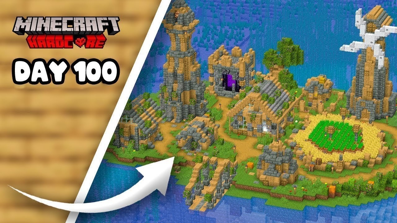 100 дней на Острове Выживания в Minecraft HARDCORE