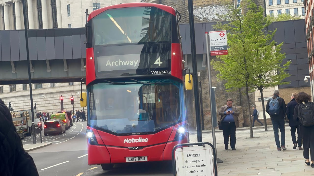 Shabby FRV - TFL Bus Route 4: Blackfriars Station to Archway | Volvo B5HL Gemini 3 - Metroline!!