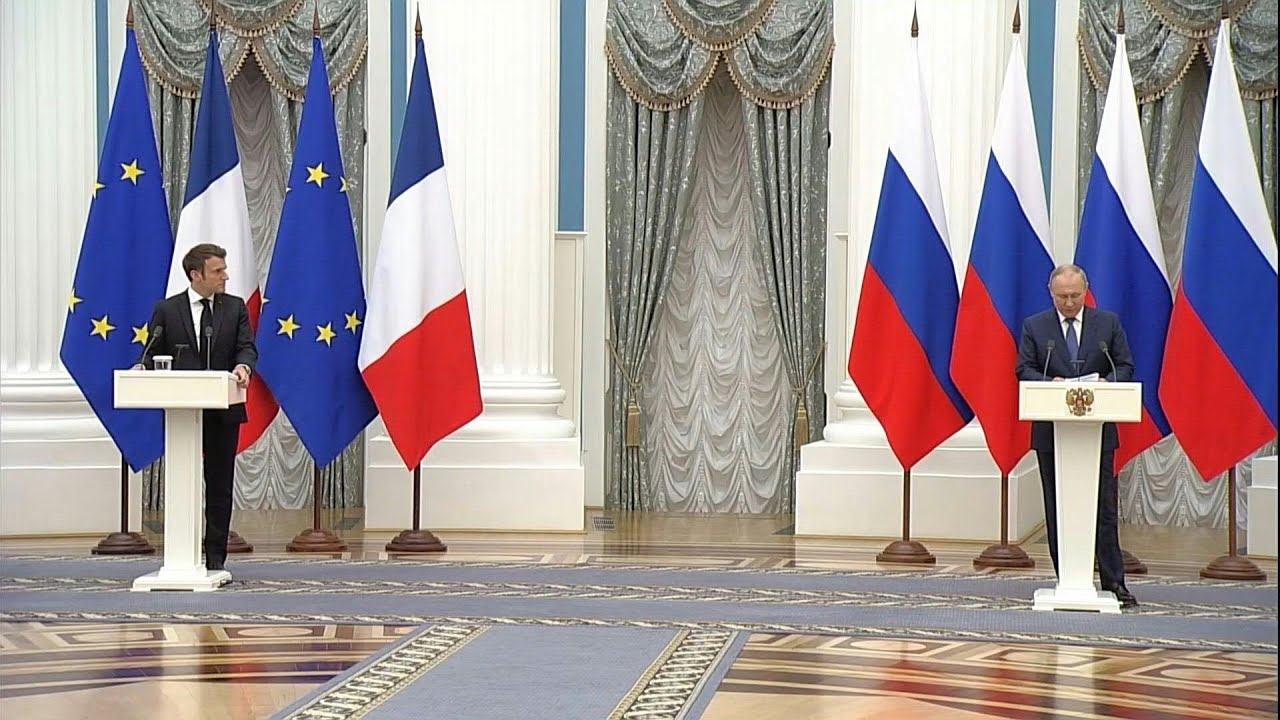 Russian president Putin and French counterpart Macron hold press conference | AFP