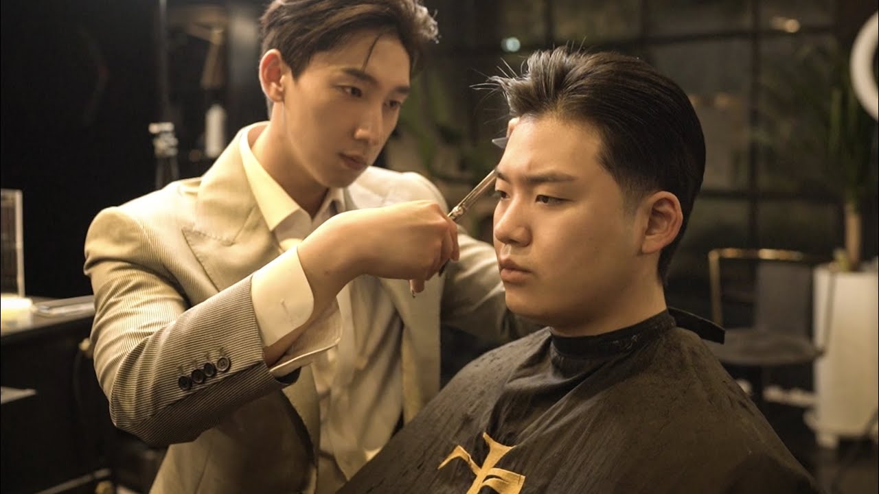 ASMR BARBER💈-The Mullet POMPADOUR - Учебное пособие по стрижке для парикмахеров l Mullet Cut