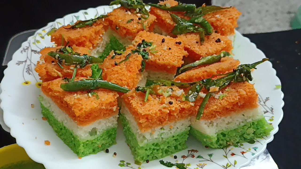 Tricolour Dhokla