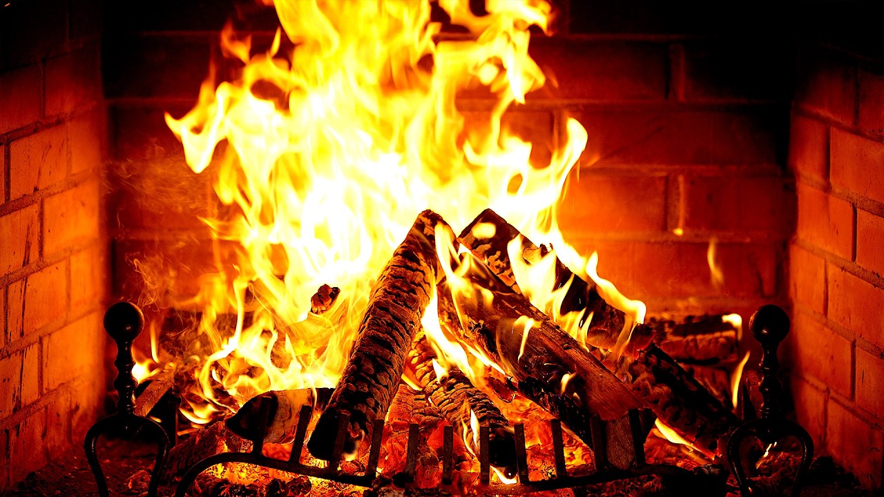 🔥 Fireplace 4K (12 HOURS). Cozy Fireplace with Burning Logs and Crackling Fire Sounds