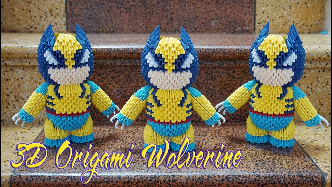 How To Make 3D Origami Wolverine | Tran Nga 3D Origami Live Stream | Logan Origami