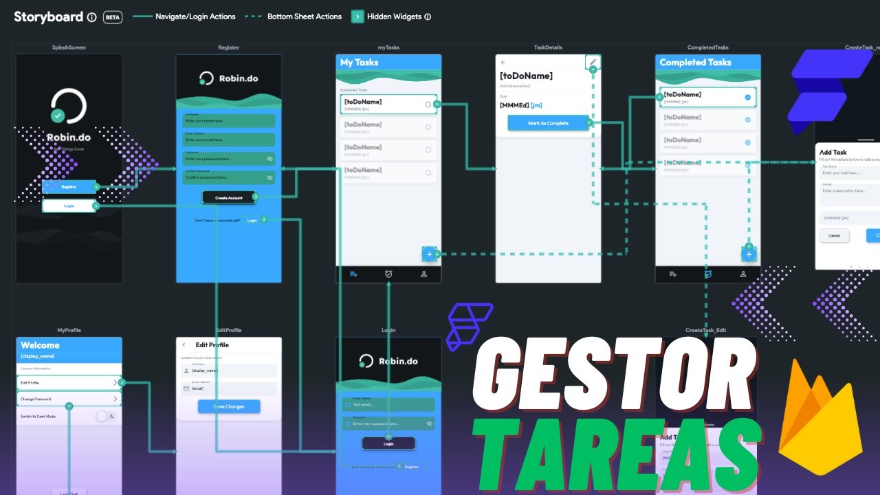 Crea un gestor de tareas en FlutterFlow y Firebase - Tutorial para principiantes.