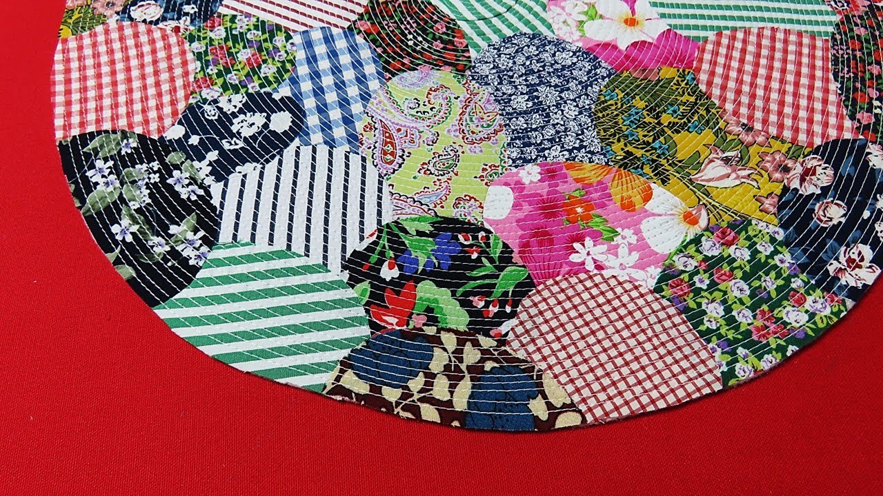 DIY패치웍을 활용한 원형 미니 토트백 만드는 방법!/patchwork cute mini tote bag/made of the scraps