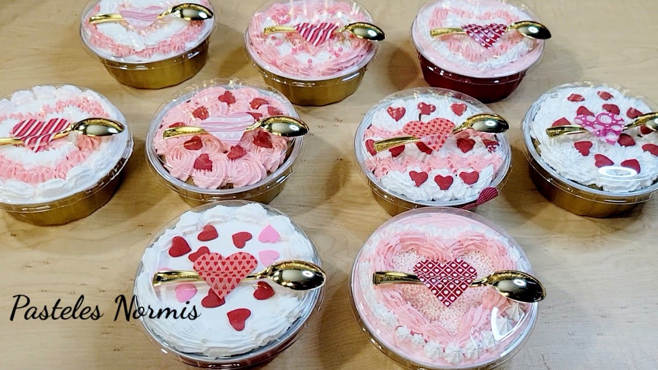 Mini Pasteles de 3 leches para San Valentin/ Cupcakes de 3 leches para San Valentin