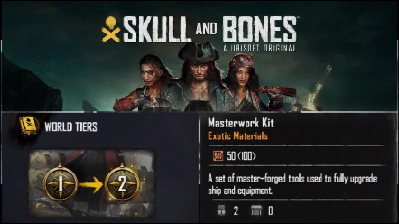 Leveling up to World Tier 2 and Farming Masterwork Kits in Skulls and Bones