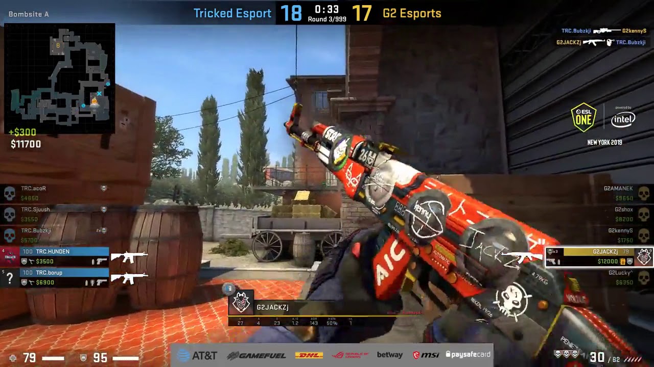 CS:GO - Jackz ace clutch to keep G2's dream of qualifying alive (ESL One New York Qualifier)