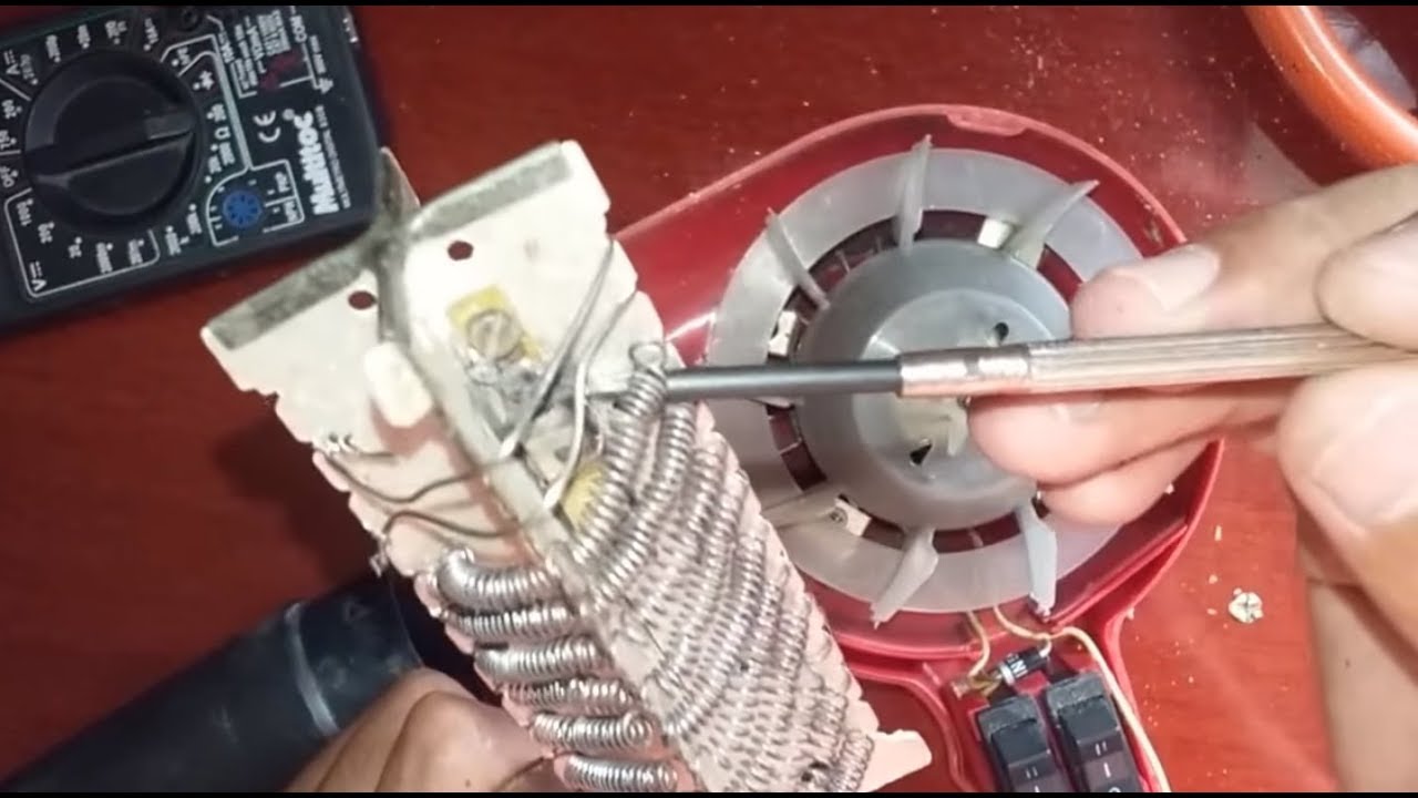 Secador de cabelo não esquenta, identificando o defeito, o correto é comprar uma resistência nova