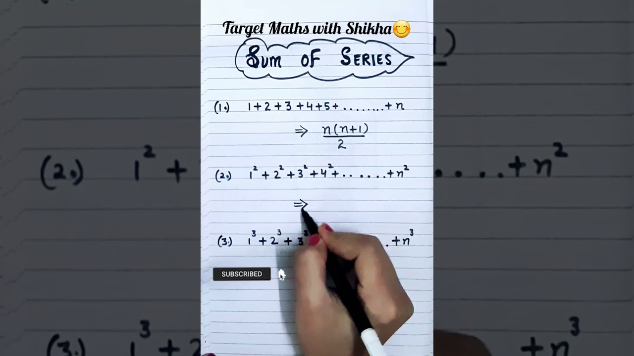 sum of finite series/nth sum of infinite series #shorts #youtubeshorts