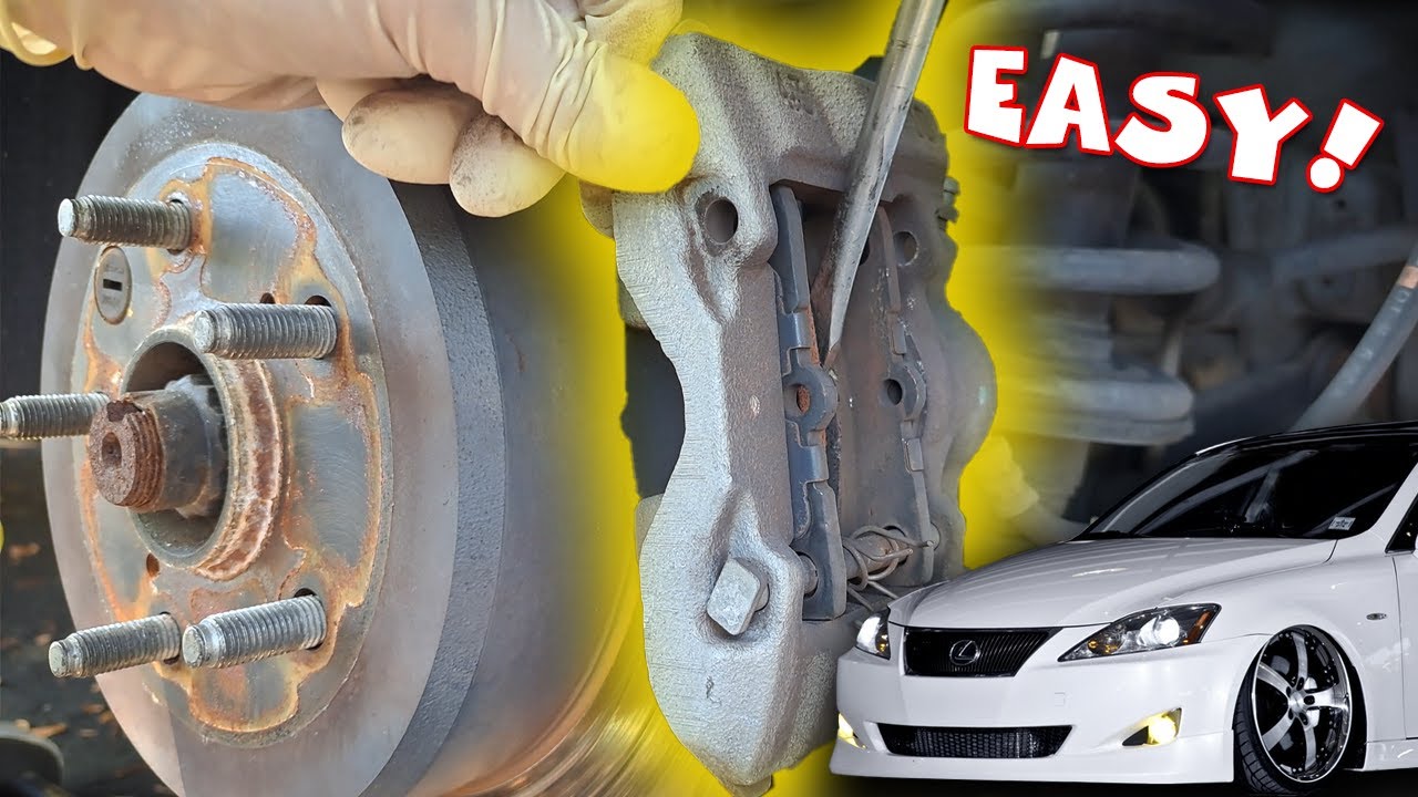 Замена задних колодок и роторов Lexus IS250 2006 - 2013