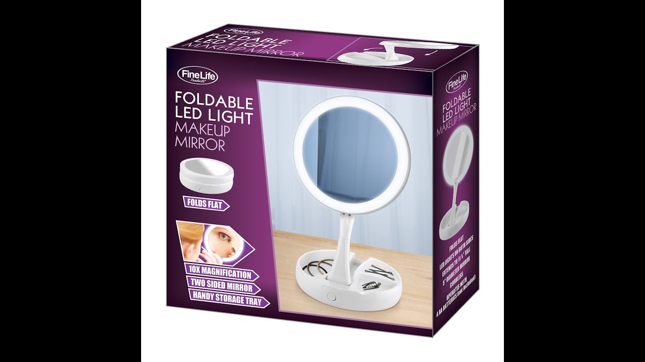 Fine Life Products | Foldable LED Light Makeup Mirror
