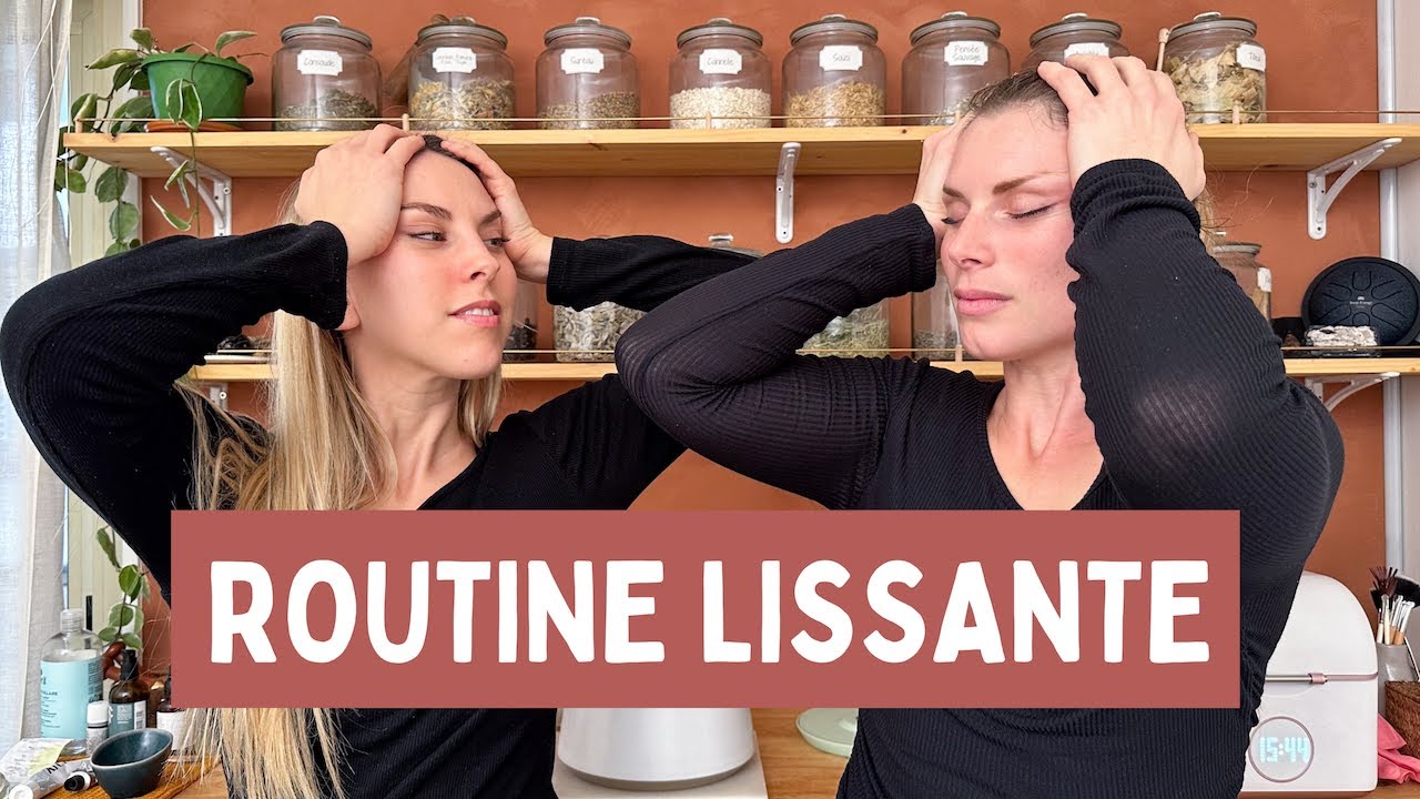 Routine de yoga du visage décontractante et lissante avant le coucher