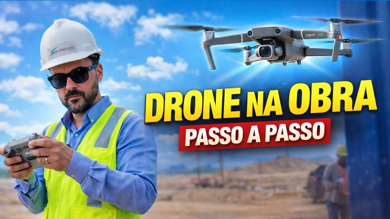 Acompanhamento de obra com DRONE na Pr&aacute;tica