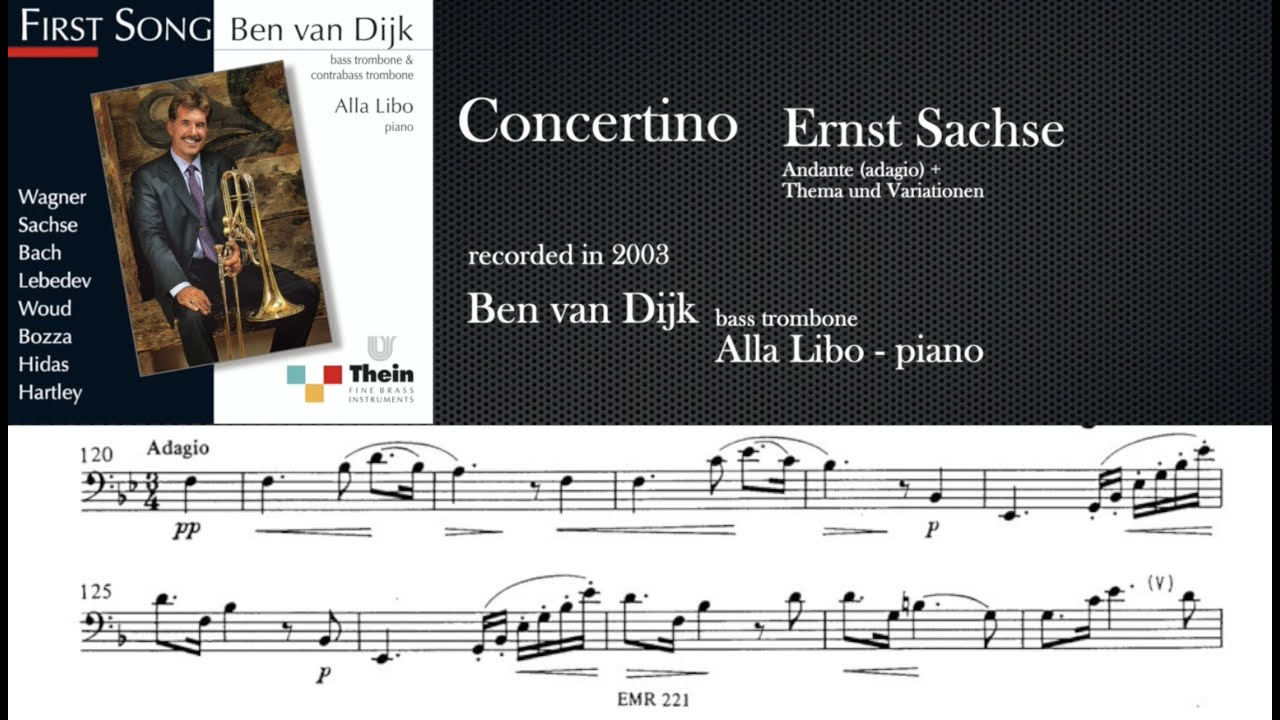 Ben van Dijk - bass trombone Sachse Andante, Thema und Variationen