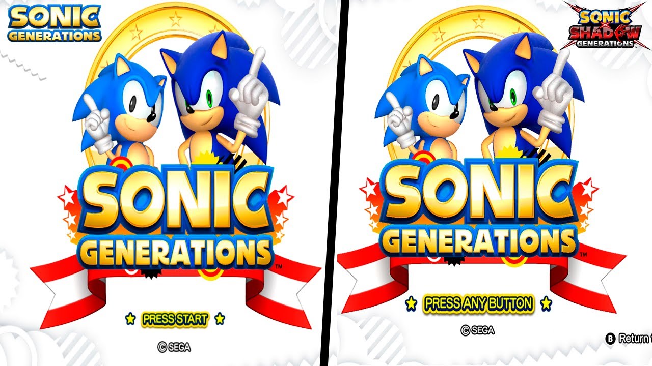 Sonic X Shadow Generations - PC (Original) vs Switch comparison