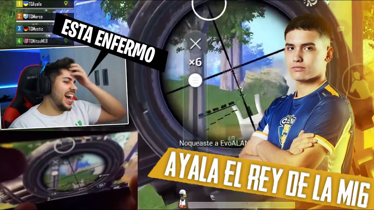 &iexcl;ESTA ENFERMO ESTE JUGADOR JUGANDO M16 EN PUBG MOBILE! REACCIONANDO A AYALA JUGADOR PROFESIONAL