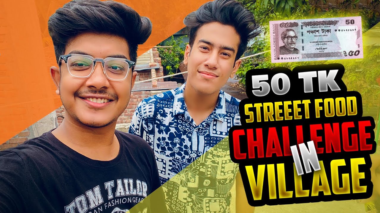 50 Taka Street Food Challenge in Village || Food Challenge || Solyman Limon || Mahmud Raif