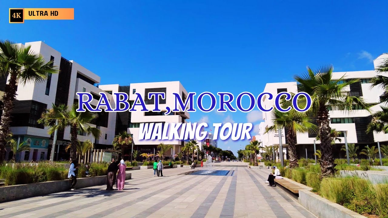 Rabat, MOROCCO Walking Tour - 4K (PART 2 with captions)