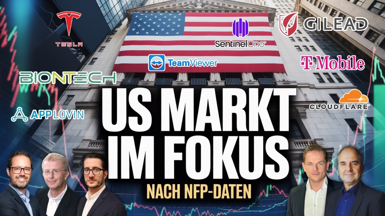 Starke US-Jobs, starke Märkte? EURUSD, Biontech, Tesla, AppLovin, TMUS, Gilead, Cloudflare & mehr