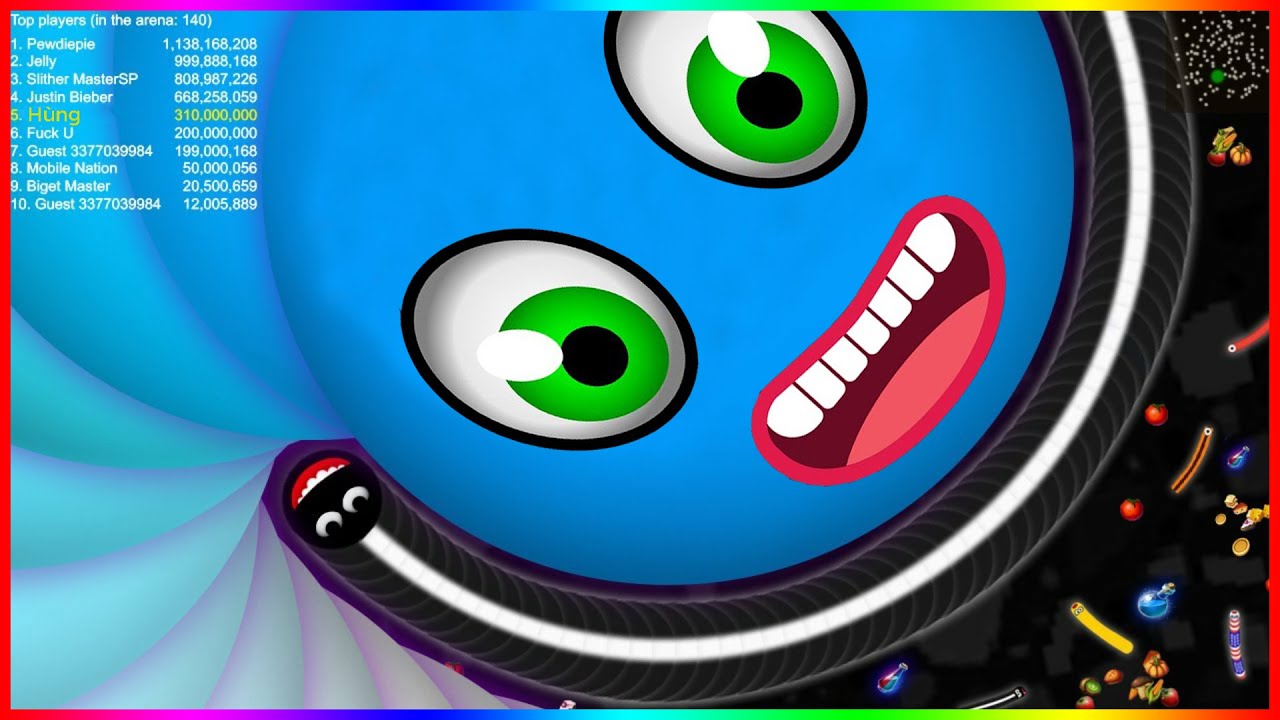 WormsZone.io # 118 Game of earthworms - Rắn Săn Mồi top 1 vui nhộn ,kịch tính | Trần Hùng 83