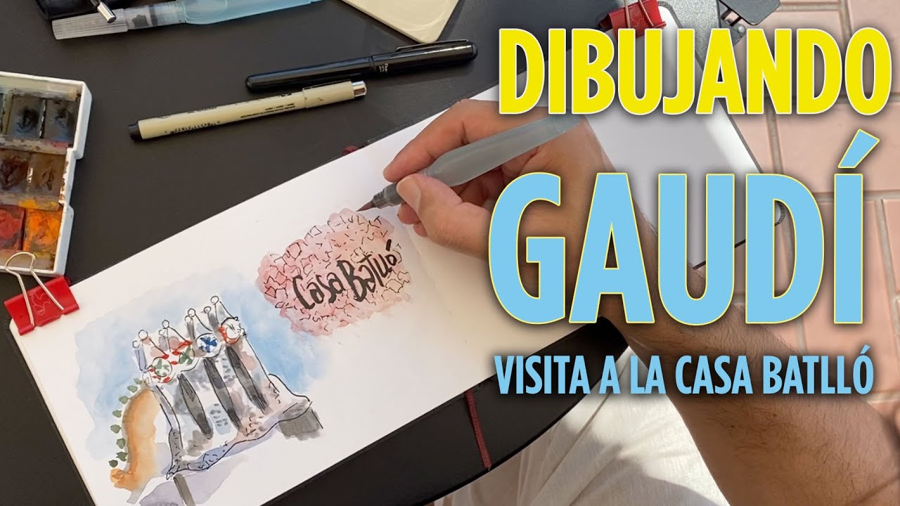 DIBUJANDO EL MODERNISMO CON EL KIT BÁSICO | GAUDÍ | VLOG BARCELONA | ARQUITECTURA