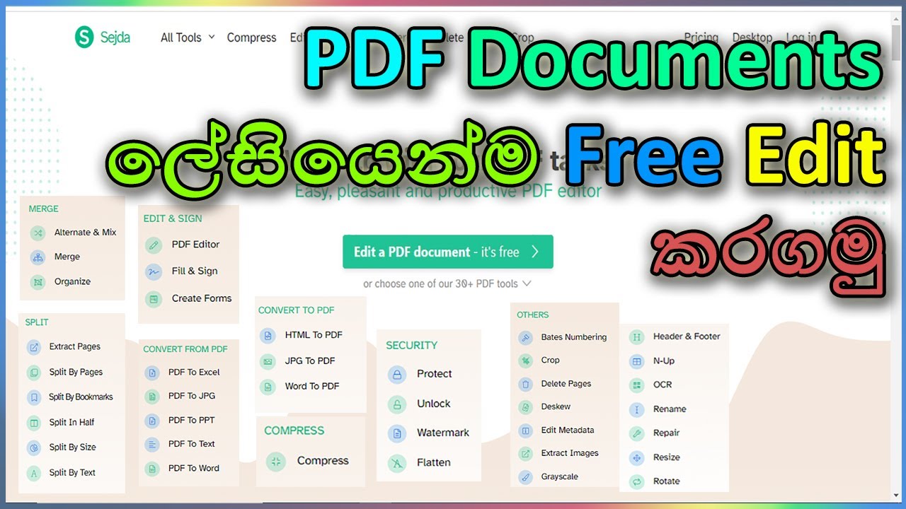 Free Online PDF editor | Sinhala
