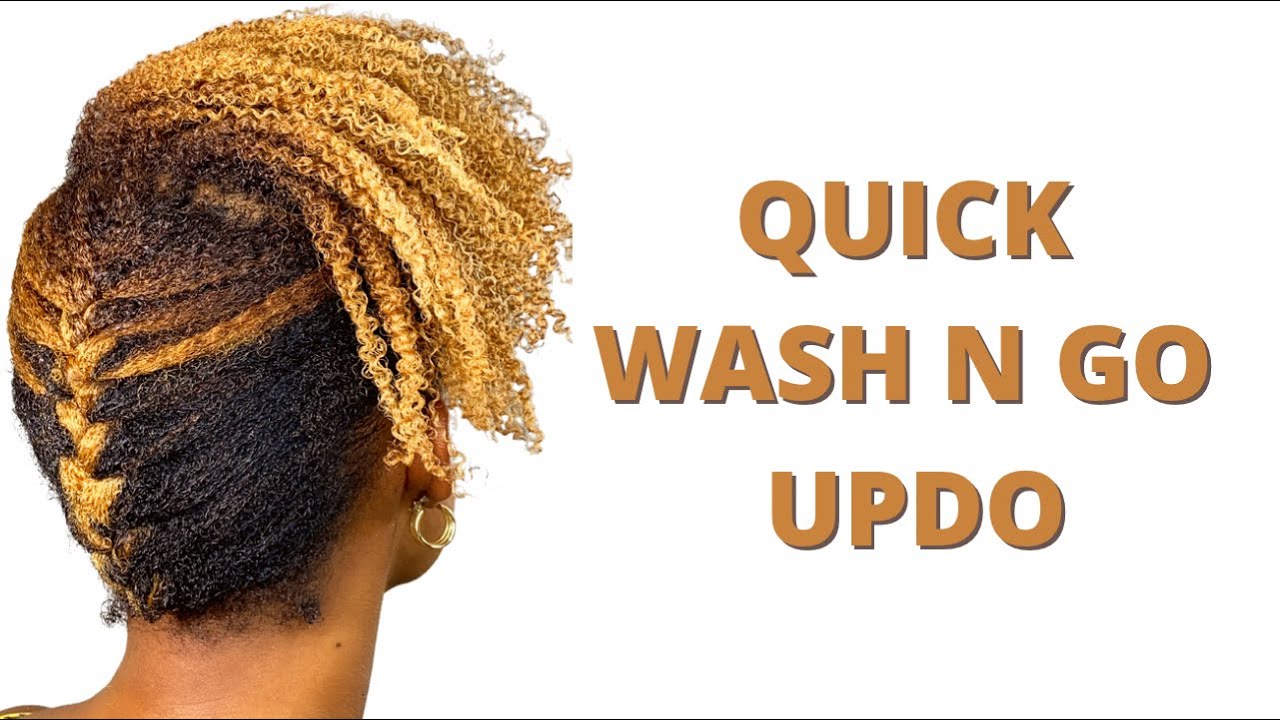 DIY QUICK WASH AND GO UPDO ON NATURAL HAIR