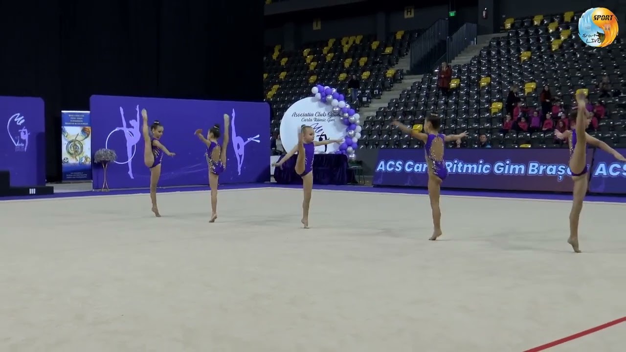 ACS Carla RitmicGim Brasov CNA Junioare III  R1 Campionatul Naţional de Ansambluri de Gimnastică Rit