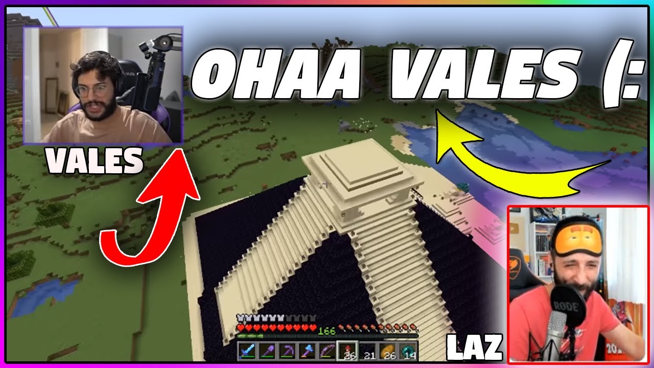 LAZ - Vales MİNECRAFT'ta LAZ'ın PİRAMİDİNİ OBSİDYENLE KAPLADIM VİDEOSUNU İZLİYOR ! *ÇOK KOMİK*