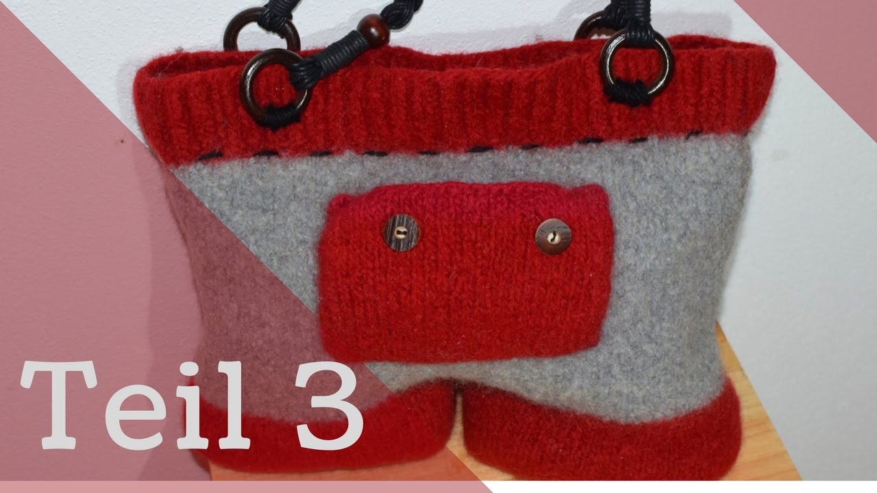 Teil 3 Bavariatasche stricken Tasche stricken und filzen | Anleitung