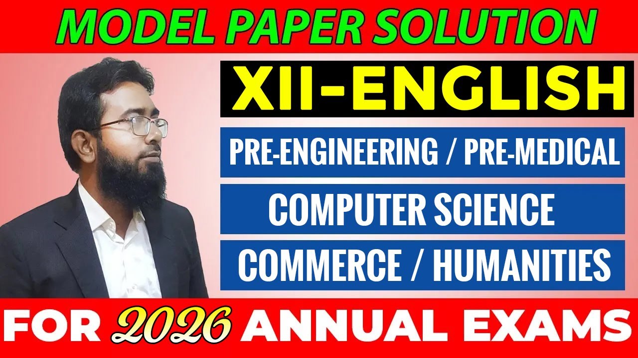 XII-English Model Paper 2026 (Solved)