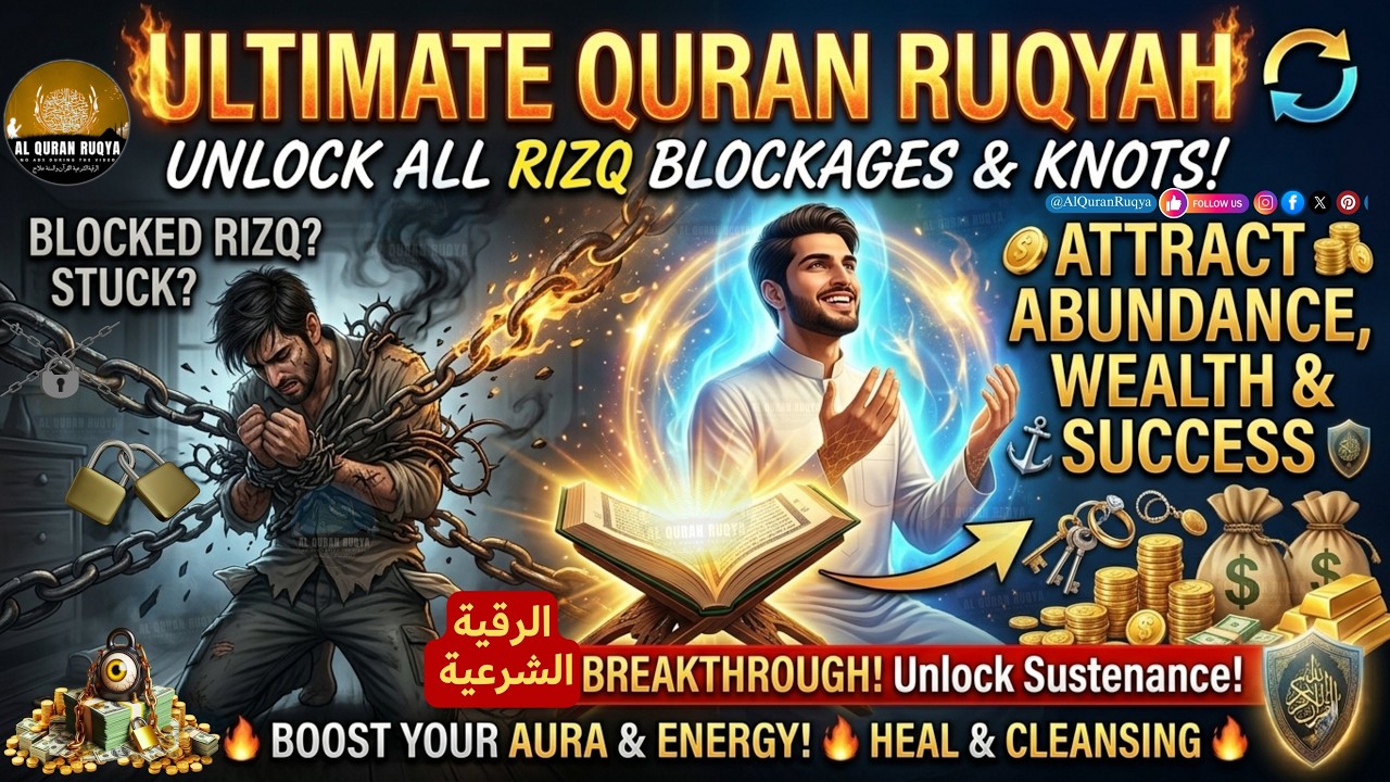 ULTIMATE QURAN RUQYAH FOR UNLOCKING ALL RIZQ BLOCKAGES & KNOTS | ATTRACT ABUNDANCE, WEALTH & SUCCESS